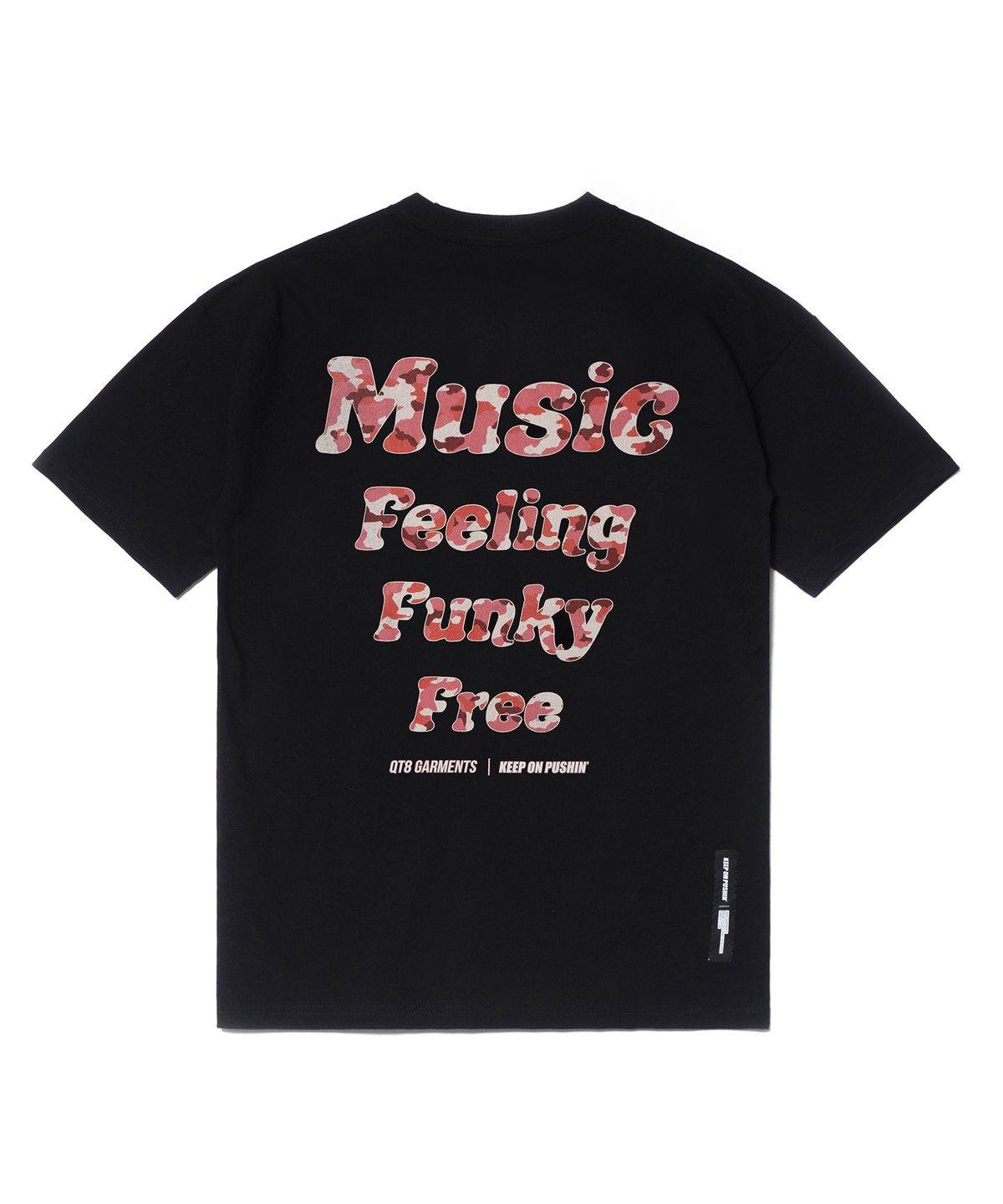 큐티에잇 가먼츠(QT8 GARMENTS) OC Noodle X QT8 Pink Camo Tee (Black)
