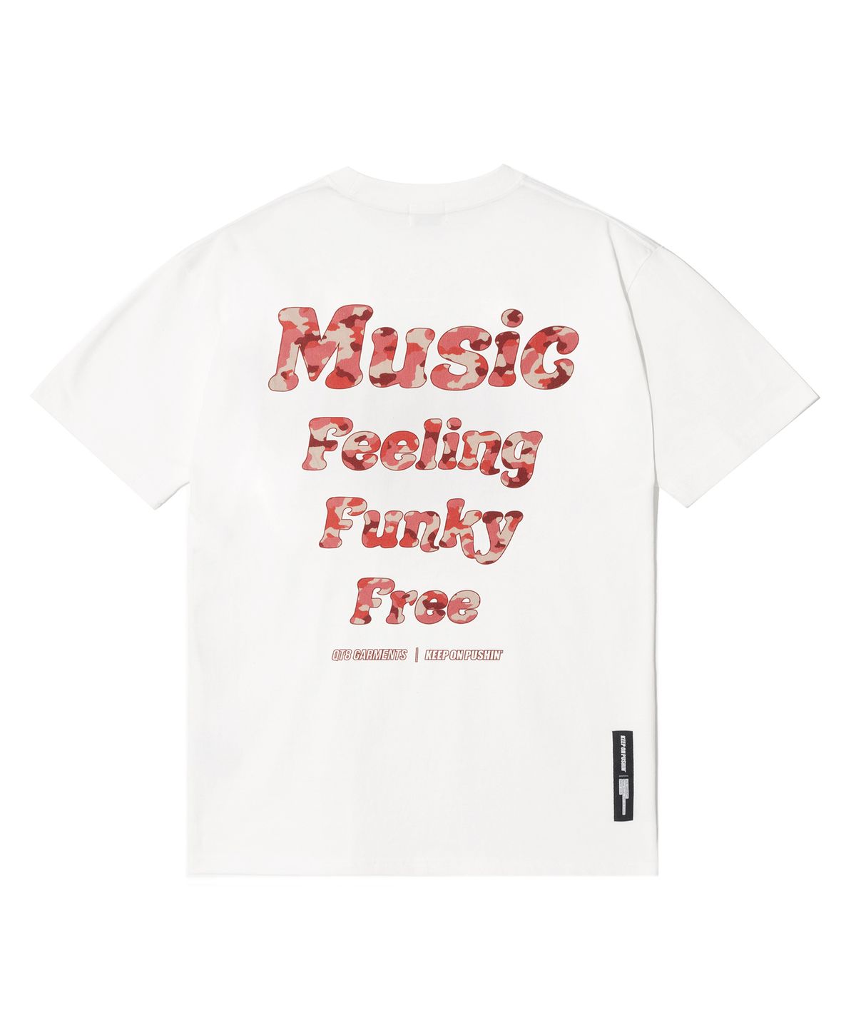 큐티에잇 가먼츠(QT8 GARMENTS) OC Noodle X QT8 Pink Camo Tee (Ivory)
