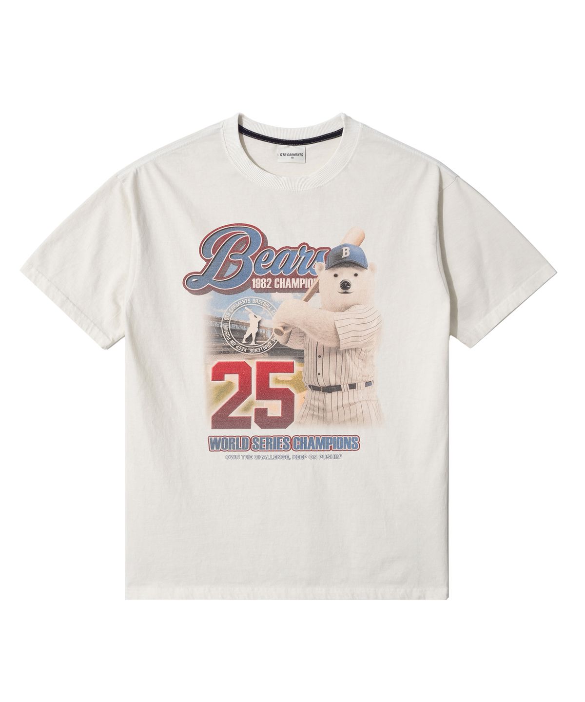 큐티에잇 가먼츠(QT8 GARMENTS) OC Bear Champ EC Washed Tee (Ecru)