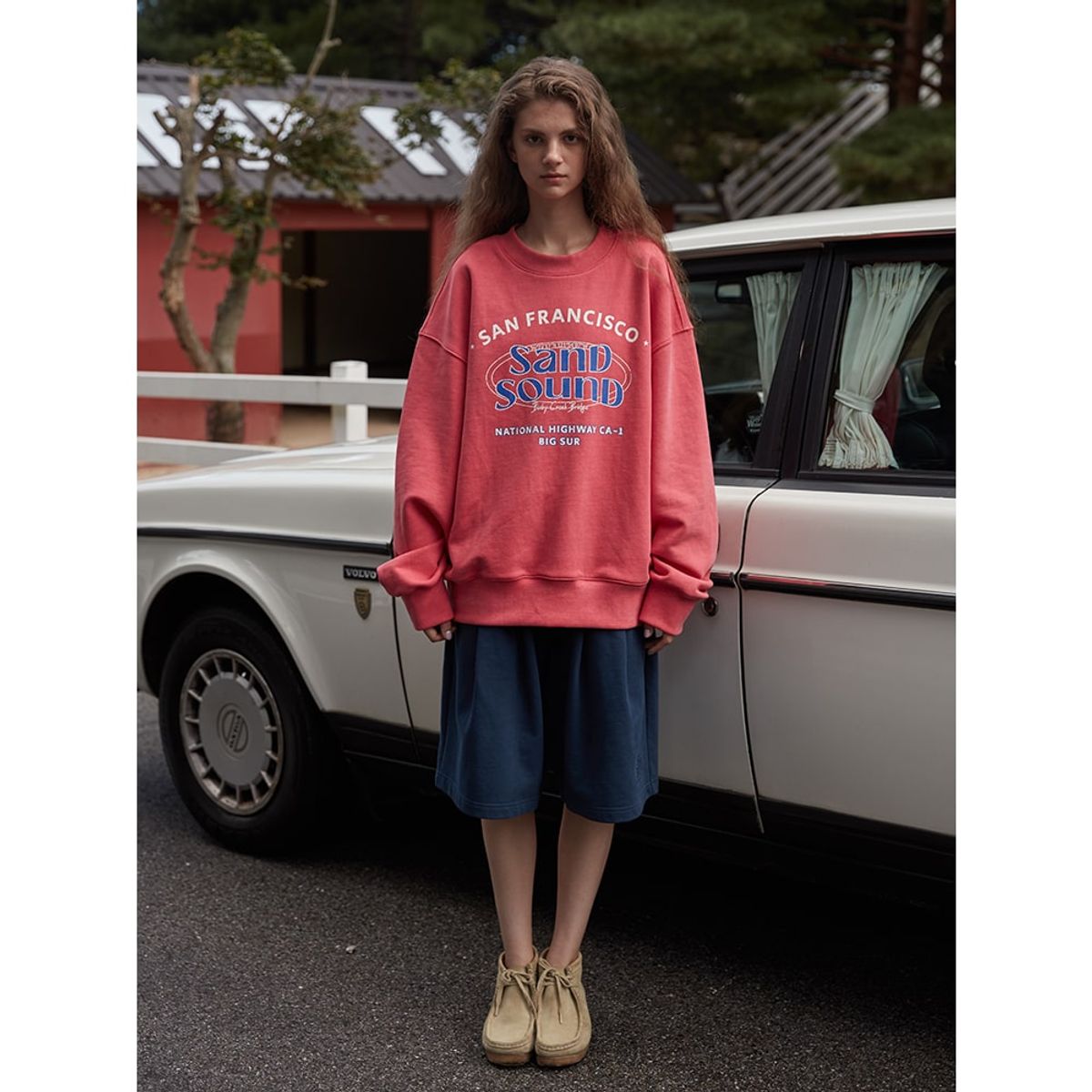 샌드 사운드(SAND SOUND) (UNISEX) 와이드 트레이닝 숏츠  네이비