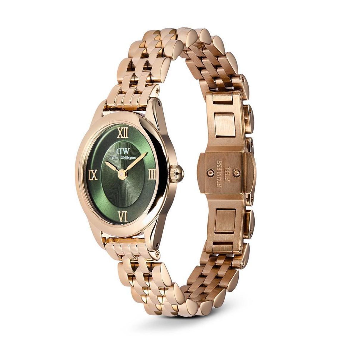 다니엘 웰링턴(DANIEL WELLINGTON) OPHELIA MINI 에메랄드 다이얼 로즈골드 여성손목시계