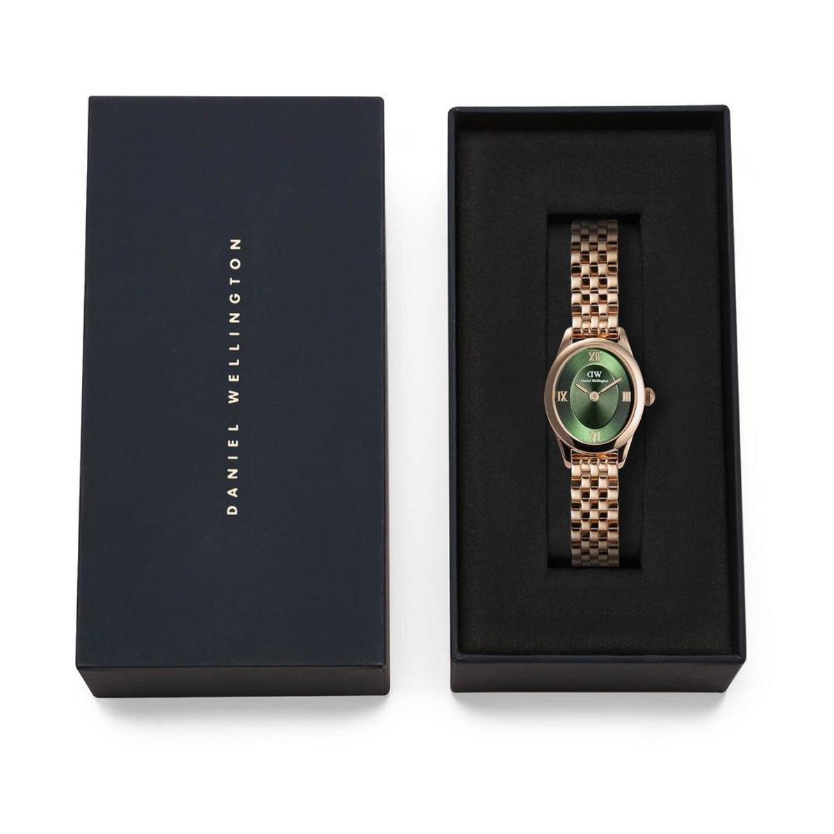 다니엘 웰링턴(DANIEL WELLINGTON) OPHELIA MINI 에메랄드 다이얼 로즈골드 여성손목시계