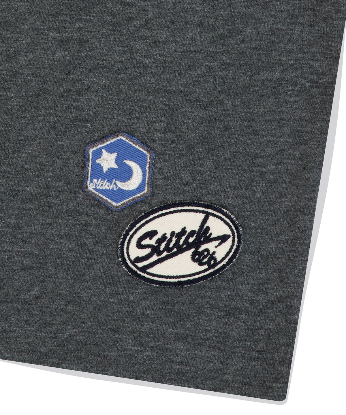 썬러브투어(SUNLOVETOUR) [STITCH] W Wappen Ringer Tee Heather Charcoal