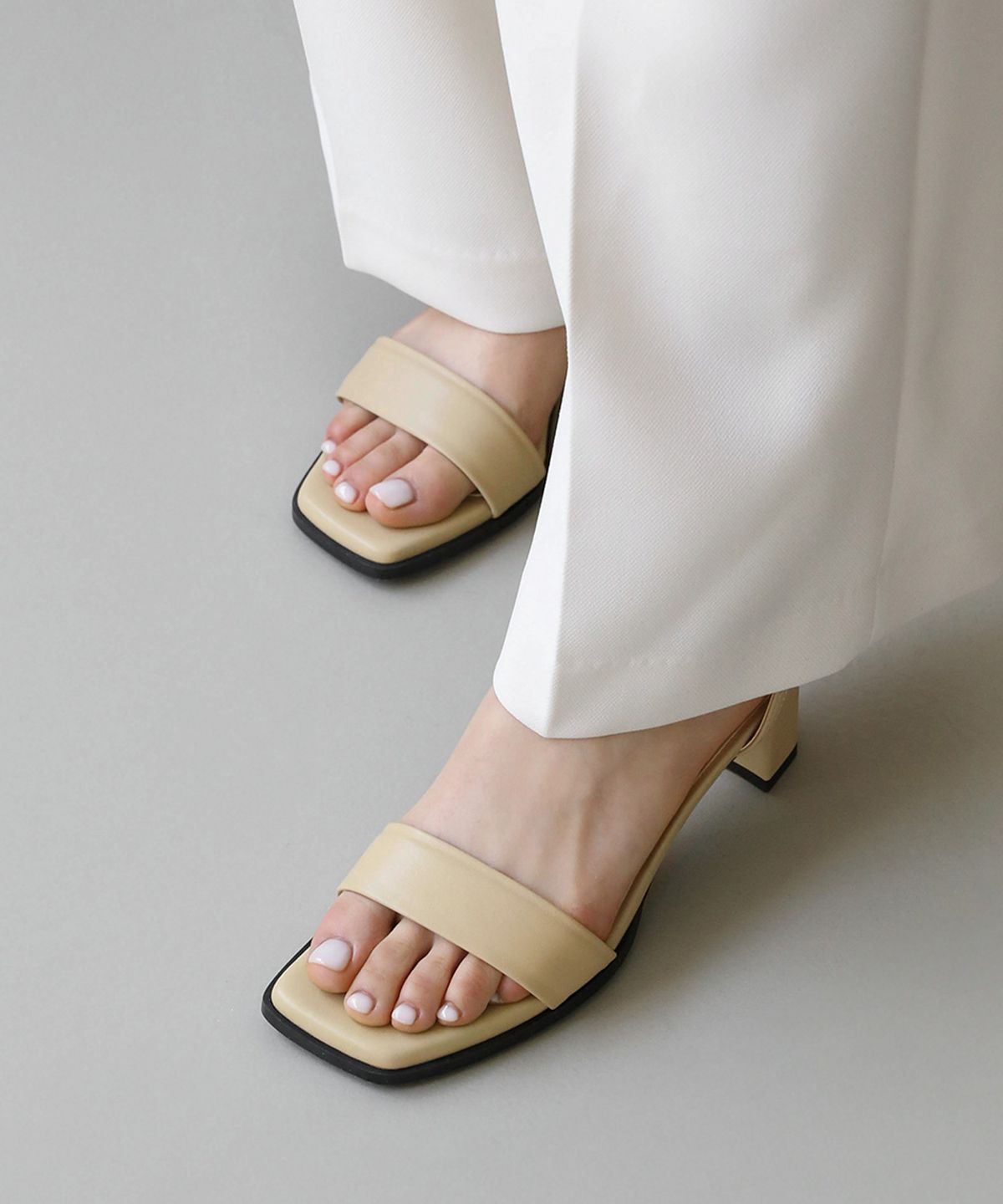 사뿐(SAPPUN) 비안나 스퀘어 샌들힐 (5cm)