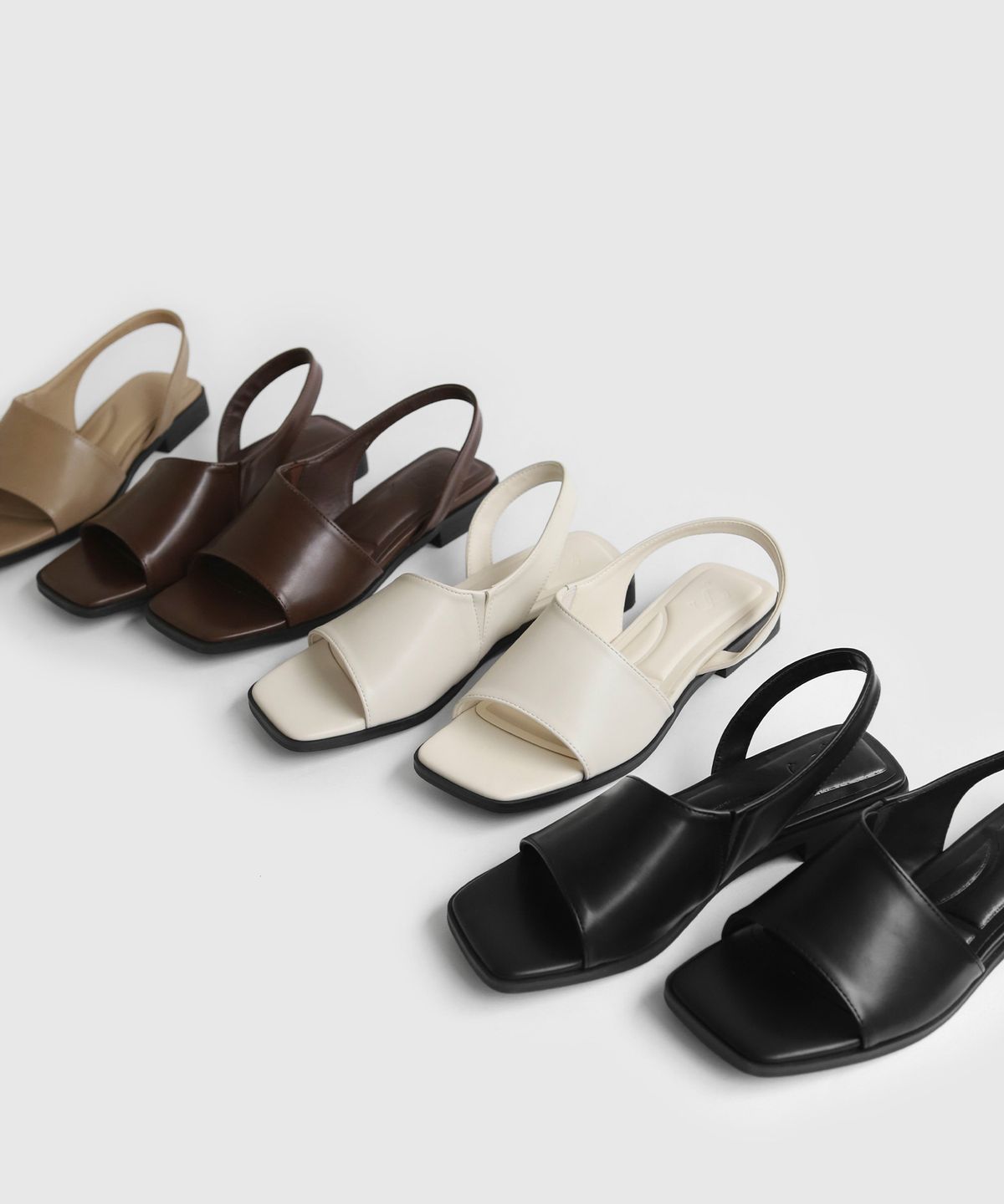 사뿐(SAPPUN) 카이라 스퀘어 사이드 오픈 샌들 (2cm)