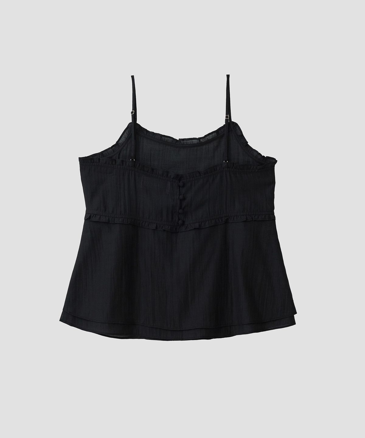 로라로라(ROLAROLA) FRILL FLARE SLEEVELESS BLACK