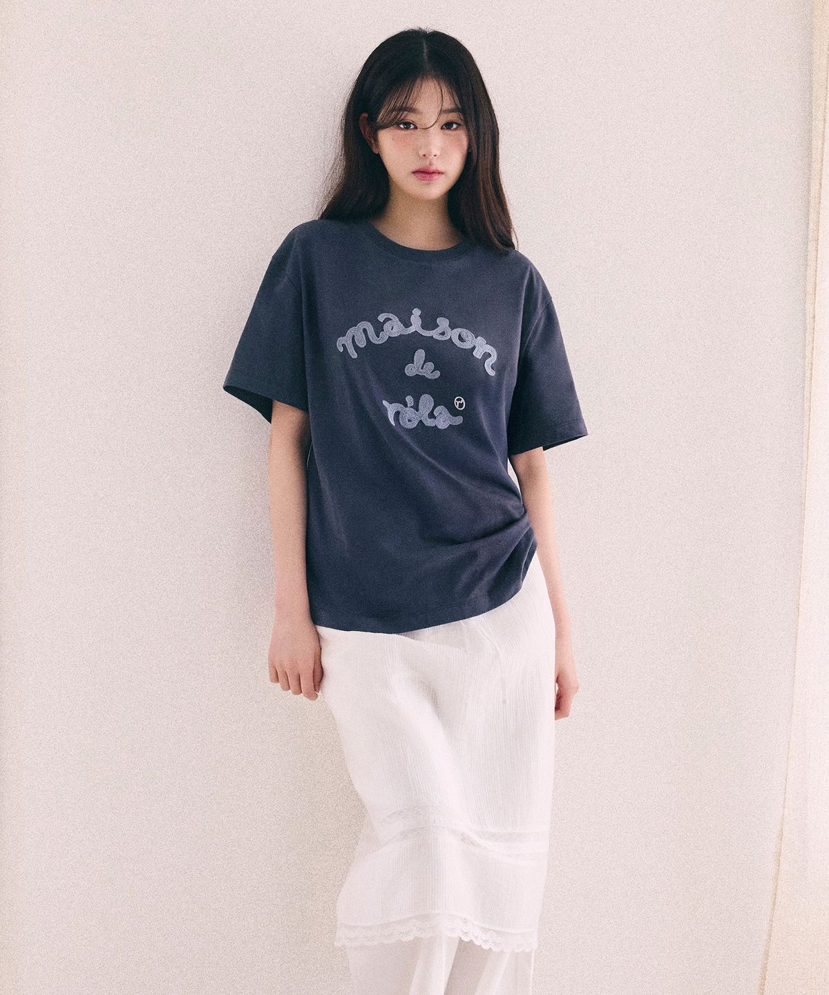 로라로라(ROLAROLA) LACE LAYERED LONG SKIRT WHITE