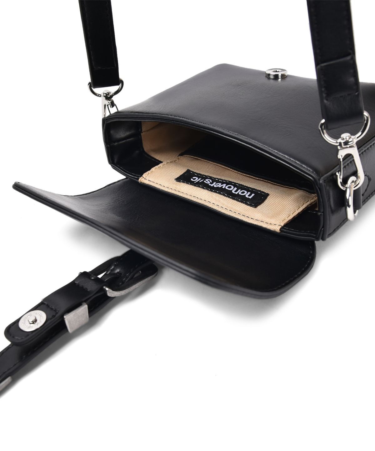 논오버스틱(NONOVERSTIC) Western Belt Bag Black