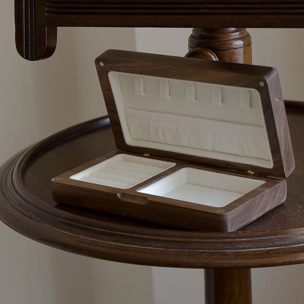 레트로핑거(RETROFINGER) 월넛 컴팩트 주얼리 보석함 #Compact wood jewerly box