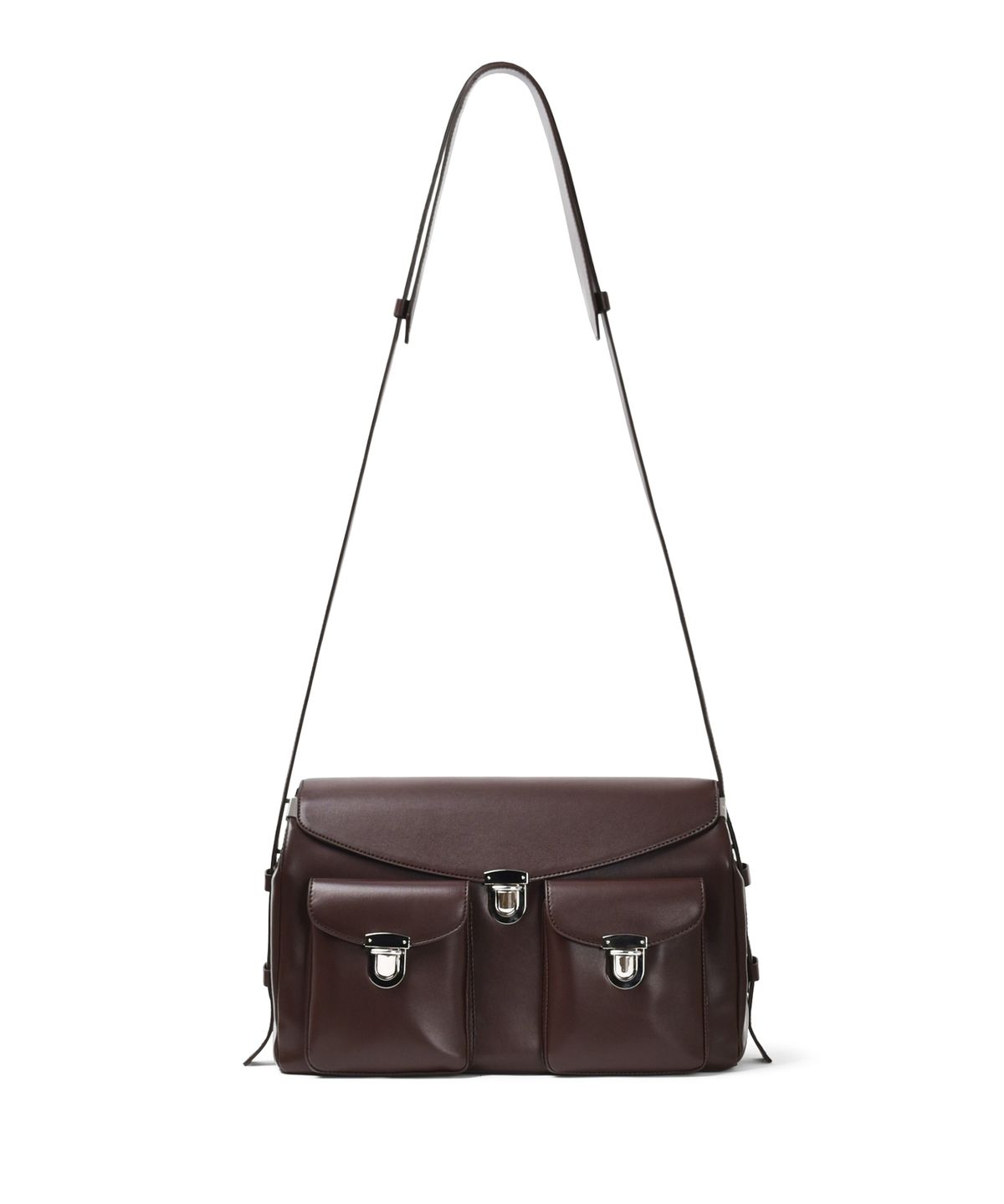 논오버스틱(NONOVERSTIC) Postman Bag Chocolate