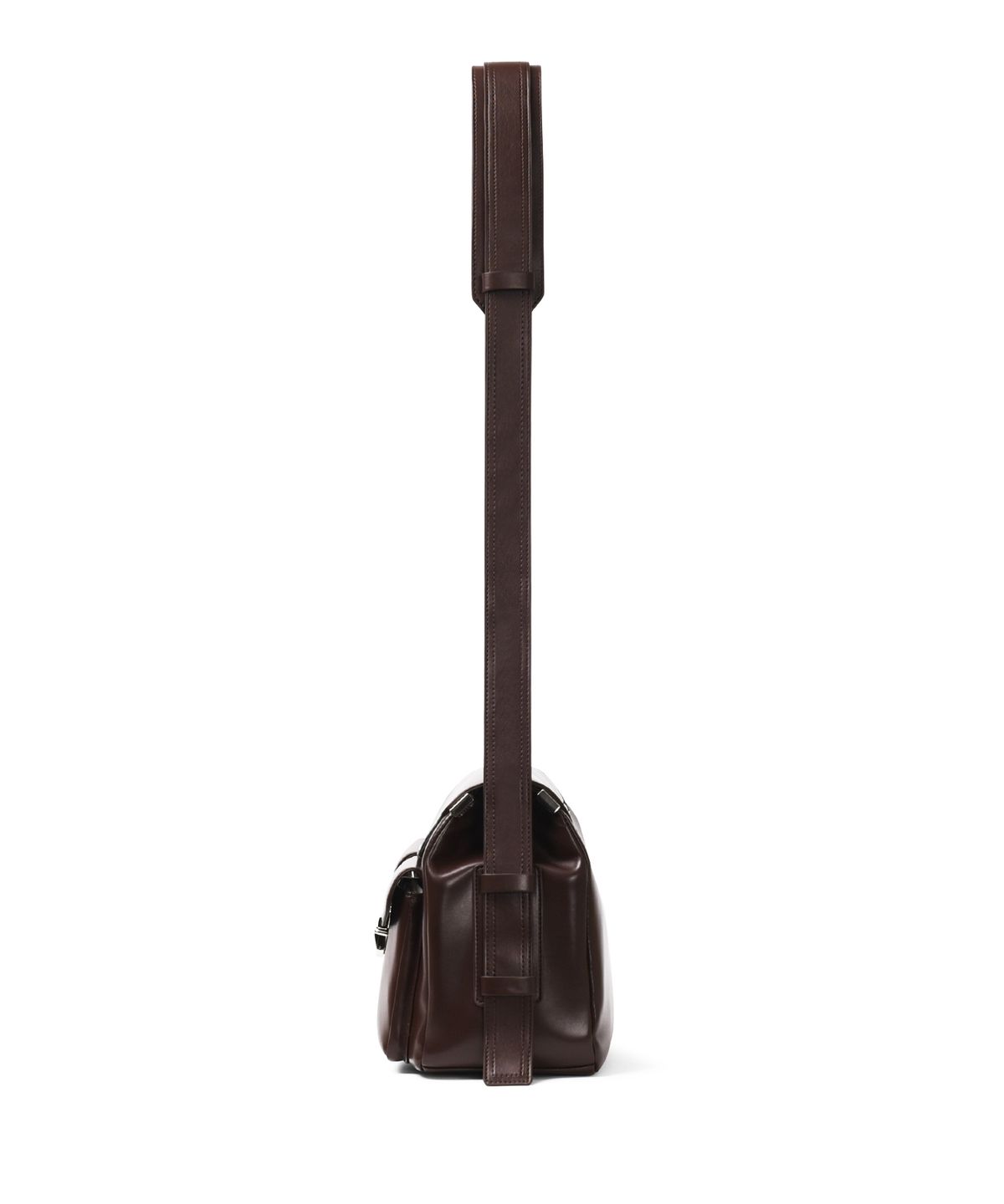 논오버스틱(NONOVERSTIC) Postman Bag Chocolate