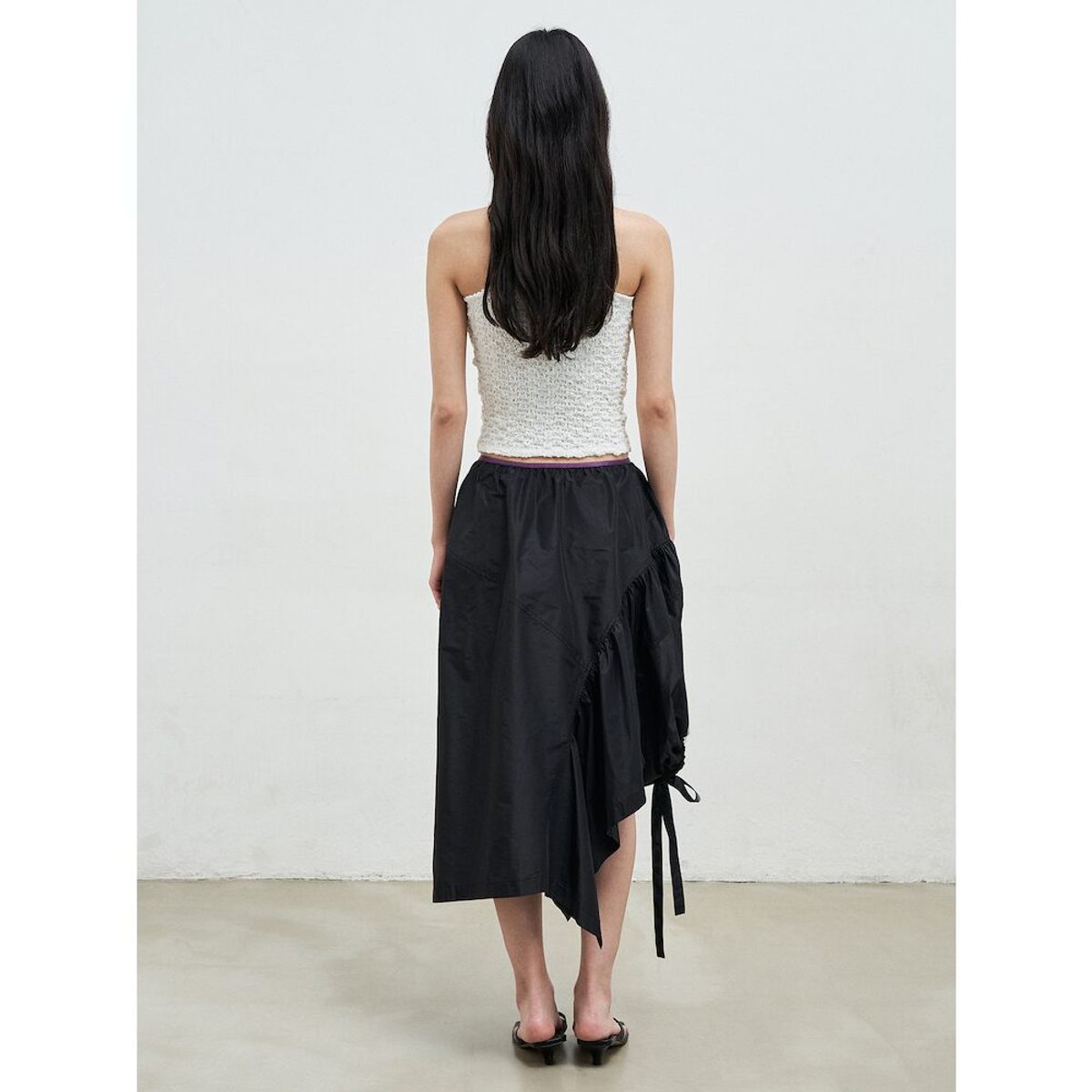 앙개(ANGGAE) Textured Tank Top  White