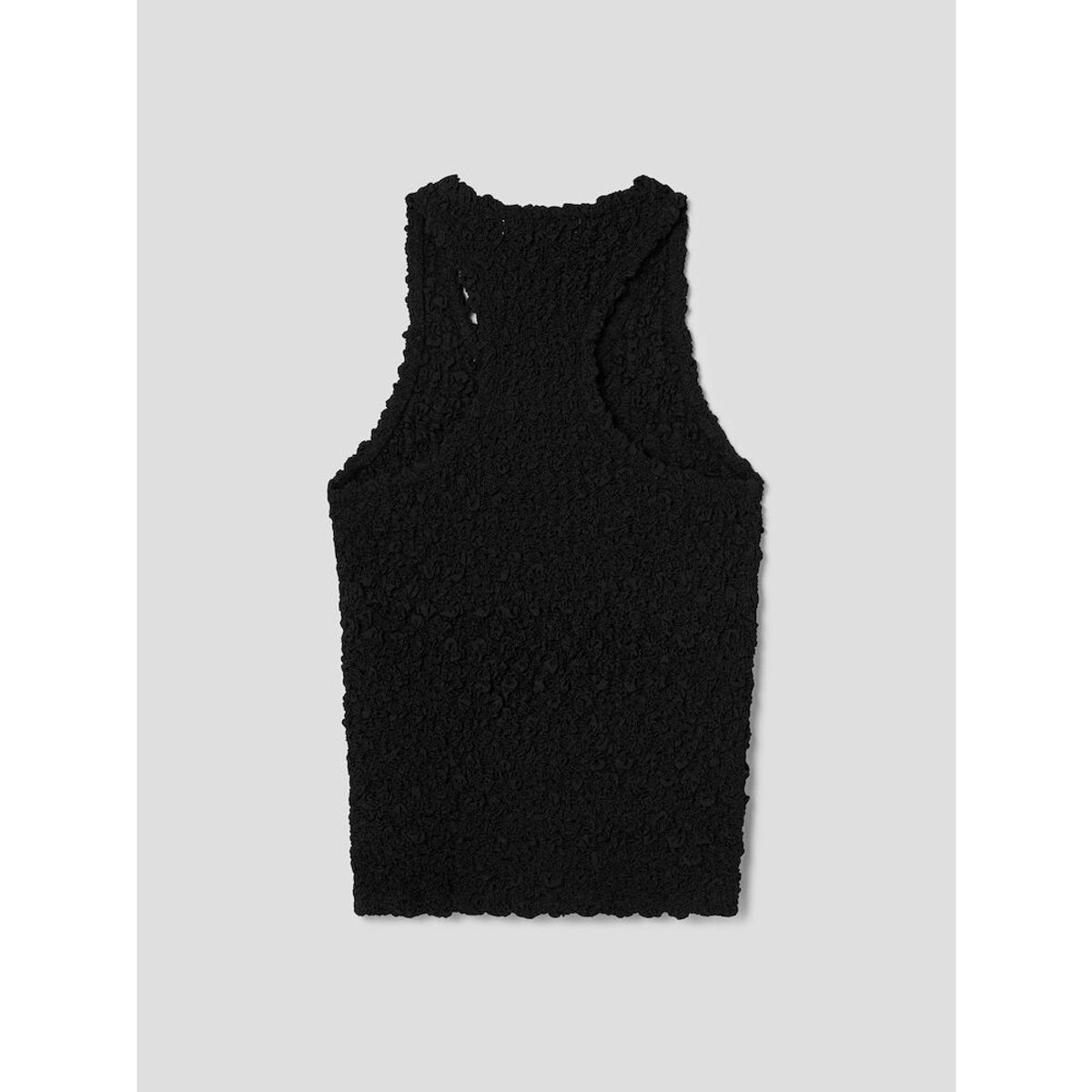 앙개(ANGGAE) Textured Tank Top  Black