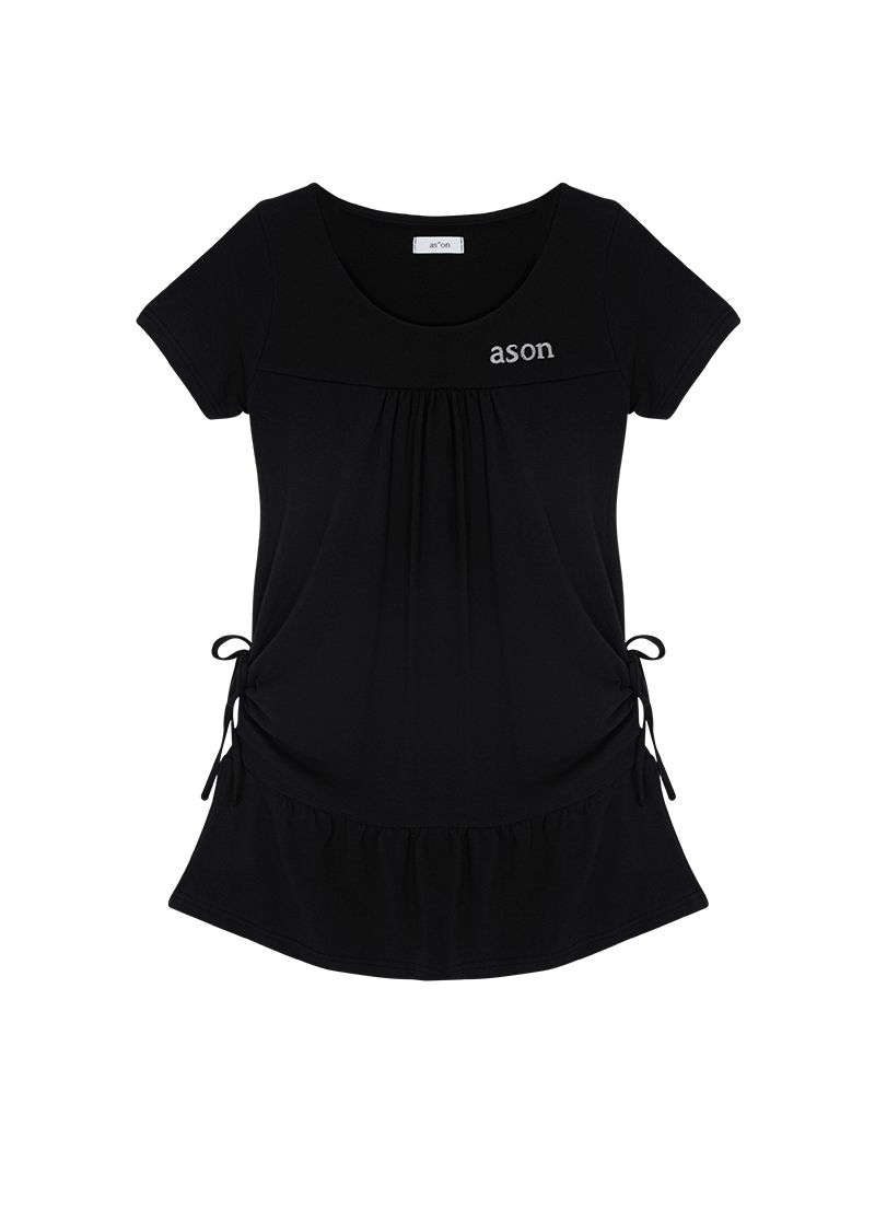 ★as''on★ETTII FRILL DRESS / BLACK★正規品/韓国送料込 MUSINSA公式 | ASON ETTII FRILL DRESS / BLACK
