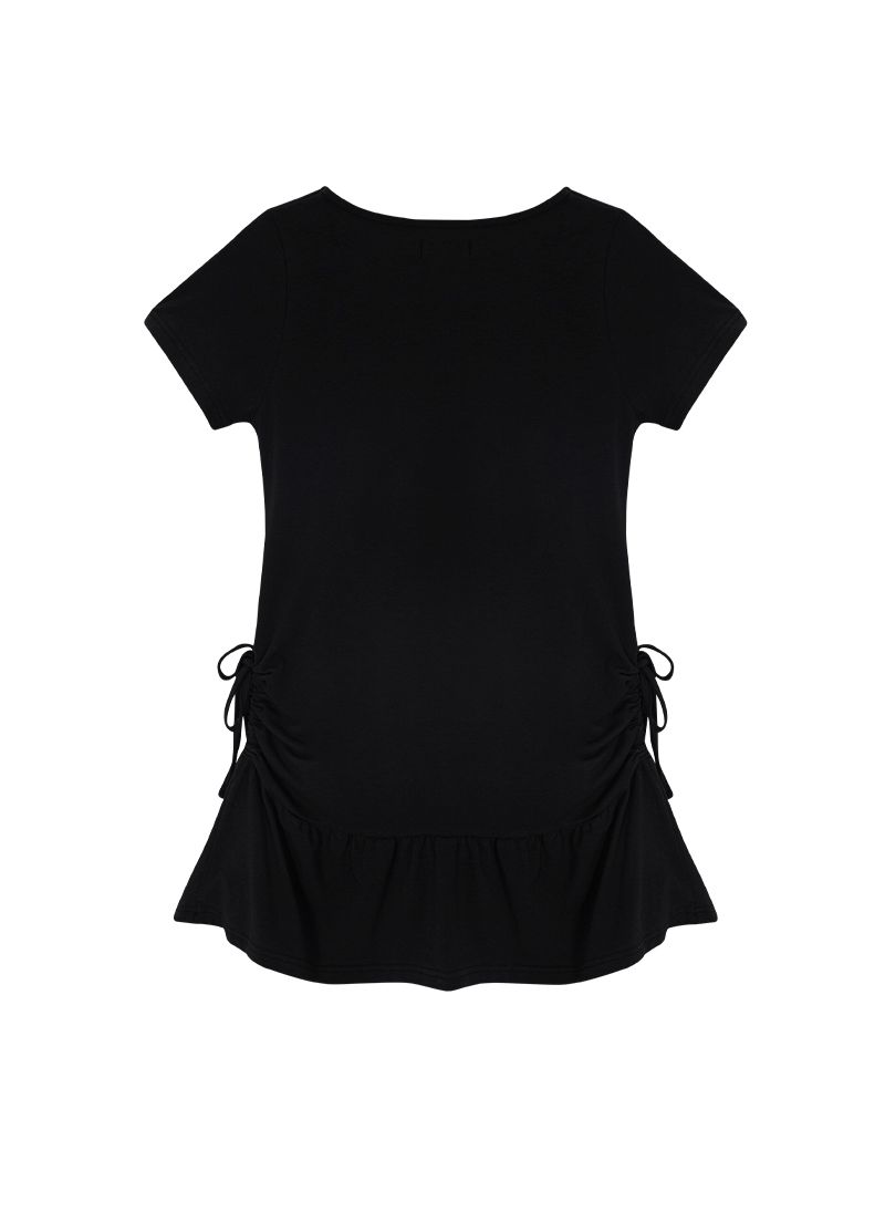 ★as''on★ETTII FRILL DRESS / BLACK★正規品/韓国送料込 MUSINSA公式 | ASON ETTII FRILL DRESS / BLACK