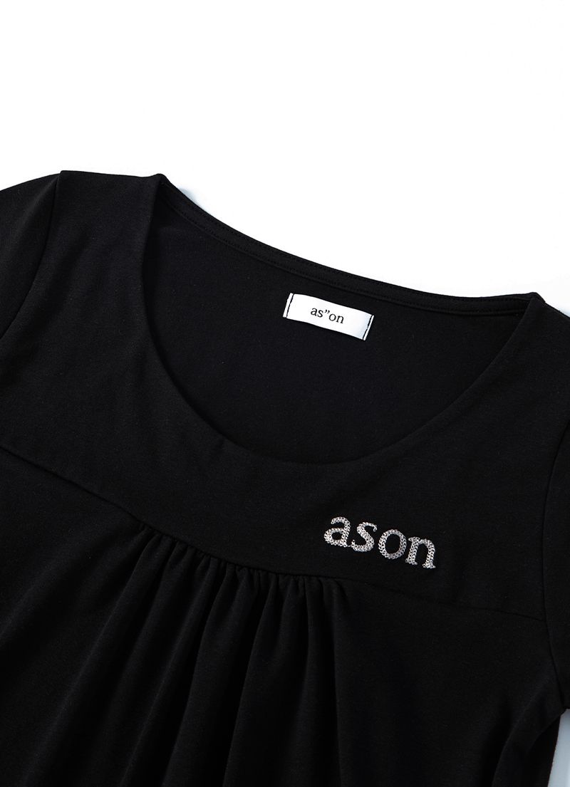 ★as''on★ETTII FRILL DRESS / BLACK★正規品/韓国送料込 MUSINSA公式 | ASON ETTII FRILL DRESS / BLACK