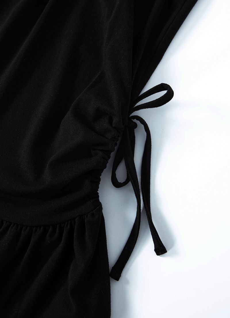 ★as''on★ETTII FRILL DRESS / BLACK★正規品/韓国送料込 MUSINSA公式 | ASON ETTII FRILL DRESS / BLACK