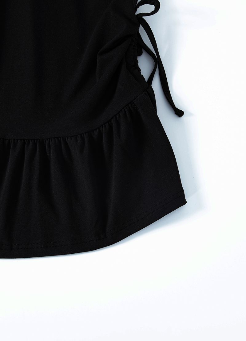★as''on★ETTII FRILL DRESS / BLACK★正規品/韓国送料込 MUSINSA公式 | ASON ETTII FRILL DRESS / BLACK