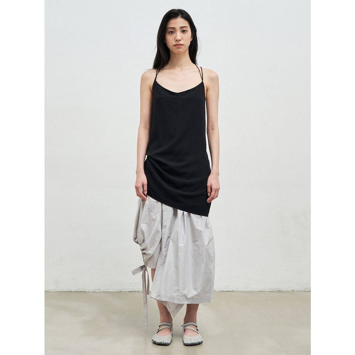 앙개(ANGGAE) Slip Dress  Black