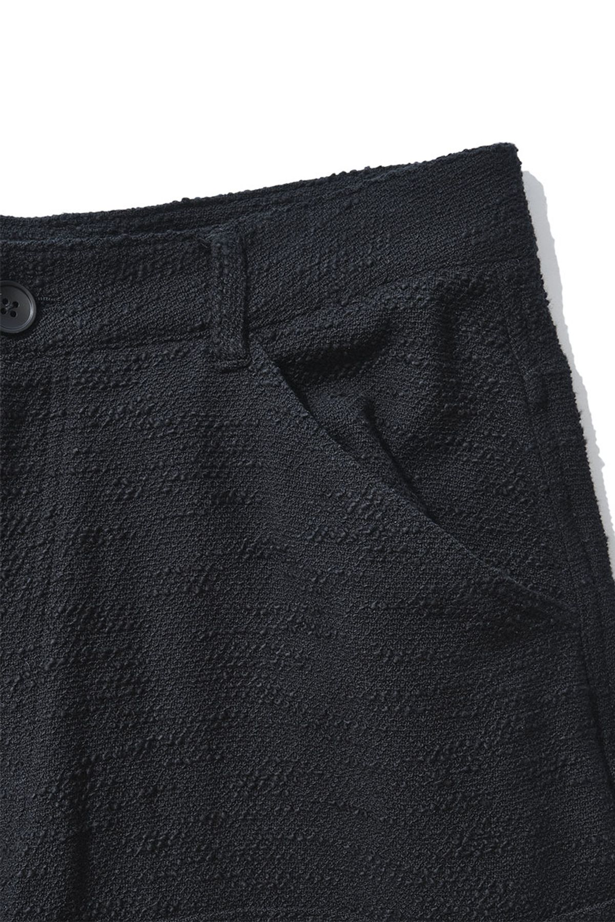 인투더스크(INTODUSK) [INTODUSK] TWEED EDGE REINFORCED SHORTS - BLACK