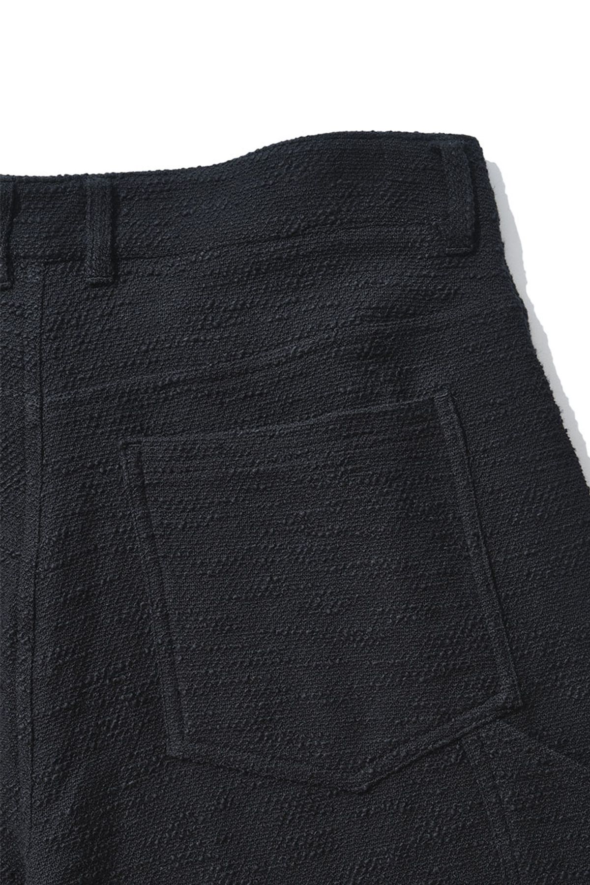 인투더스크(INTODUSK) [INTODUSK] TWEED EDGE REINFORCED SHORTS - BLACK