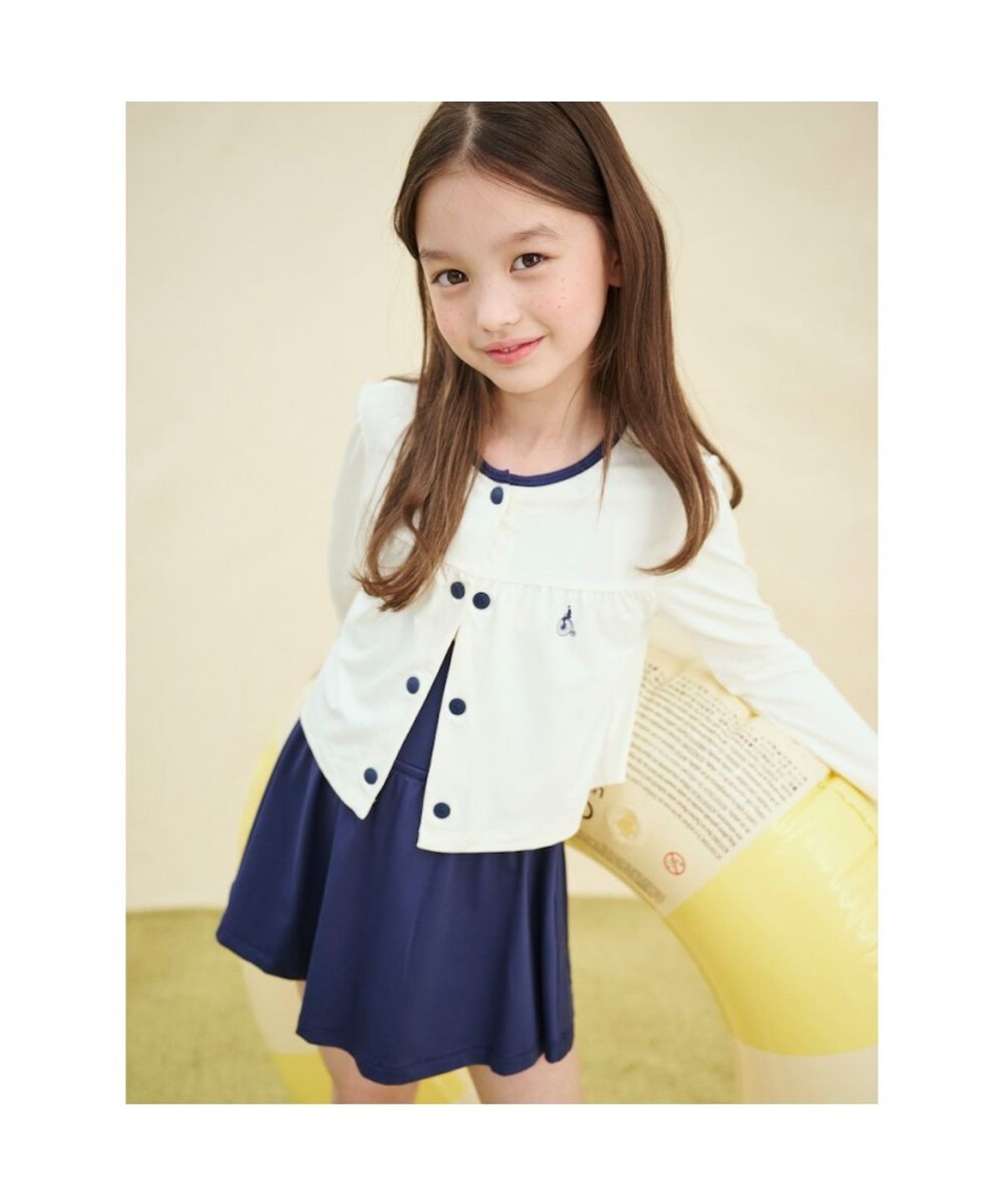 빈폴 키즈(BEANPOLE KIDS) 여아 원피스형 수영복&가디건 세트  네이비 (BI5441G07R)