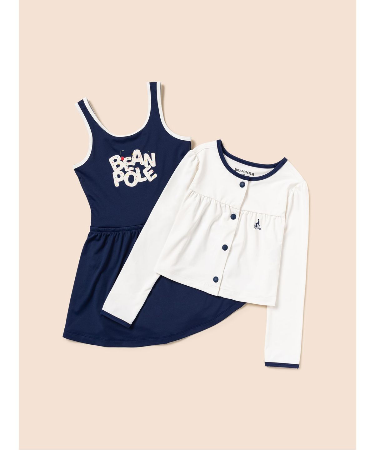 빈폴 키즈(BEANPOLE KIDS) 여아 원피스형 수영복&가디건 세트  네이비 (BI5441G07R)