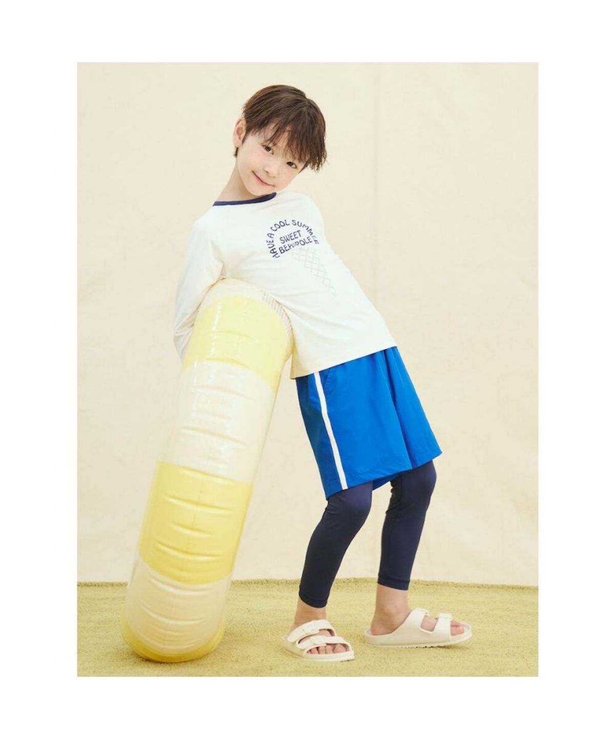 빈폴 키즈(BEANPOLE KIDS) 남아 래시가드 세트  아이보리 (BI5441U120)