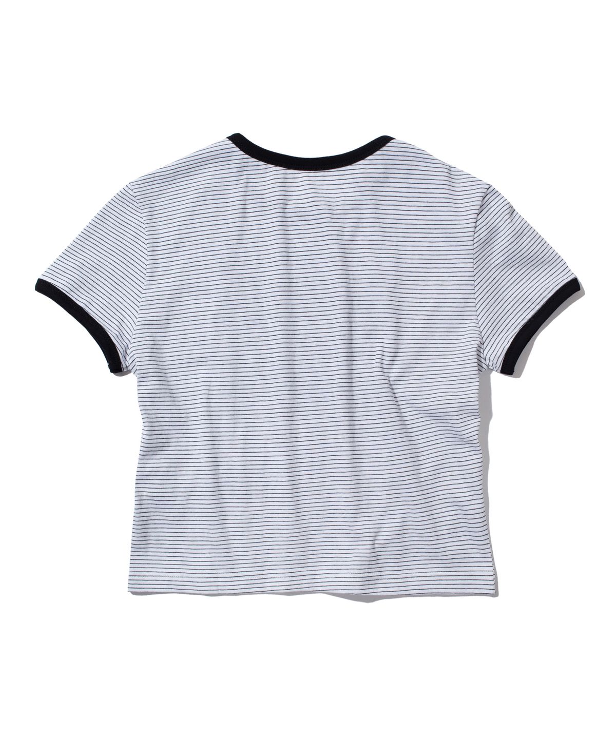 크루치(KRUCHI) LTM Stripe Crop T-shirt (WHITE)
