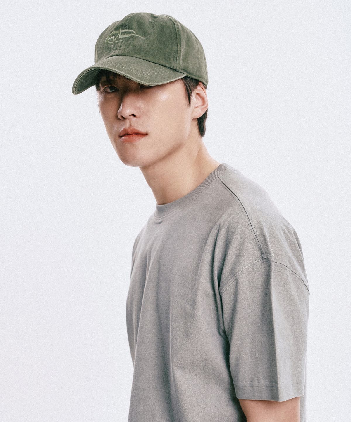 와일드락(WILDROCK) Wild Signature Logo Pigment Ball cap_Khaki