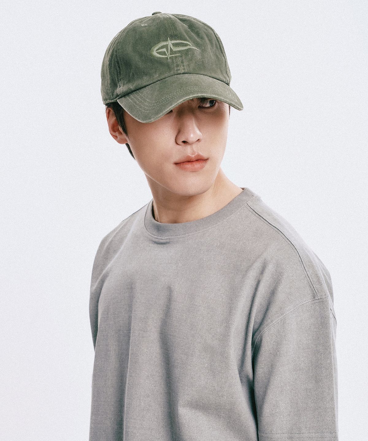 와일드락(WILDROCK) Wild Signature Logo Pigment Ball cap_Khaki