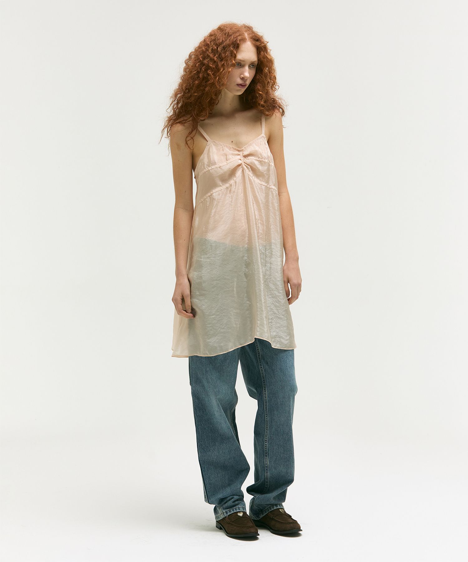 [Margesherwood] / ☆ SILKY ORGANZA DRESS / beige MUSINSA | MARGESHERWOOD SILKY ORGANZA DRESS_beige