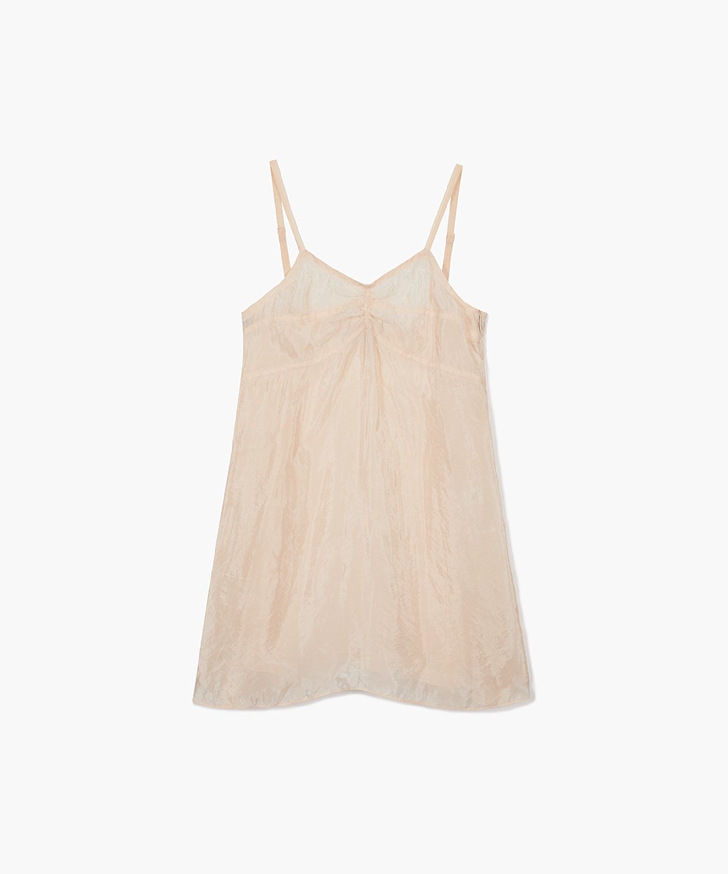 [Margesherwood] / ☆ SILKY ORGANZA DRESS / beige KAAREM - Grain Printed Organza Silk Dress - Orange Veinstone