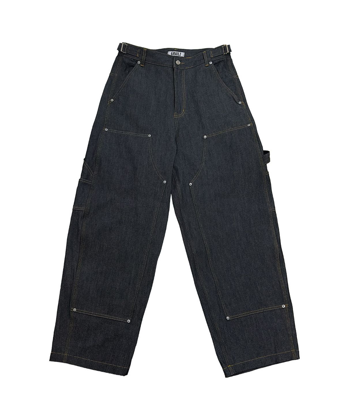 그레일즈(GRAILZ) [GRAILZ X KOIN SEOUL] CARPENTER RAW DENIM PANTS [INDIGO]