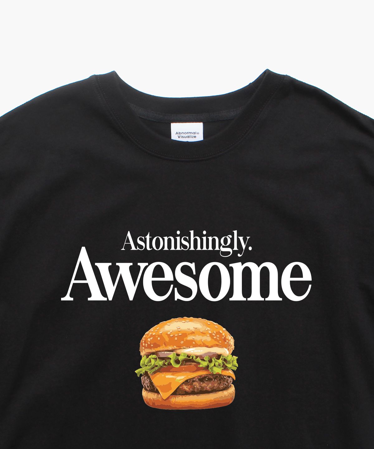 앱놀머씽(ABNORMALTHING) 아썸 오버핏 티셔츠 블랙 (AWESOME T-SHIRT BLACK)