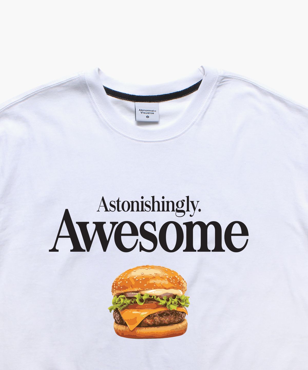 앱놀머씽(ABNORMALTHING) 아썸 오버핏 티셔츠 화이트 (AWESOME T-SHIRT WHITE)