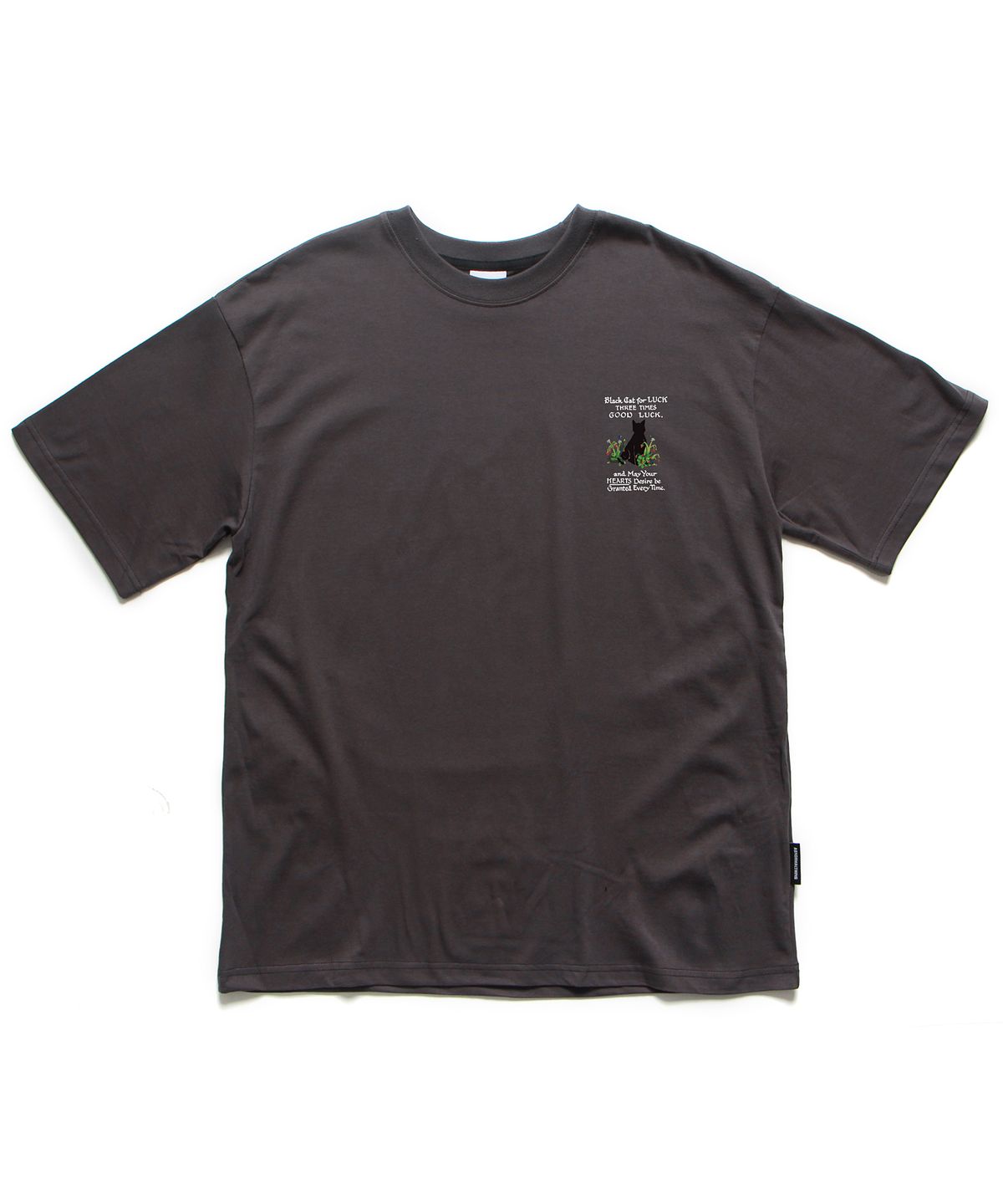 앱놀머씽(ABNORMALTHING) 블랙캣 오버핏 티셔츠 블랙 (BLACK CAT T-SHIRT BLACK)