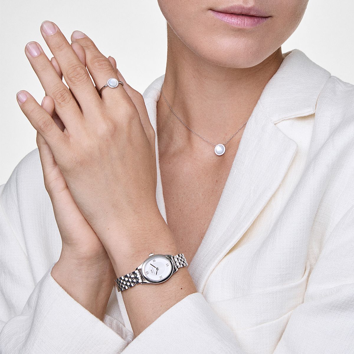 다니엘 웰링턴(DANIEL WELLINGTON) OPHELIA MINI 실버 스몰다이얼 여성손목시계