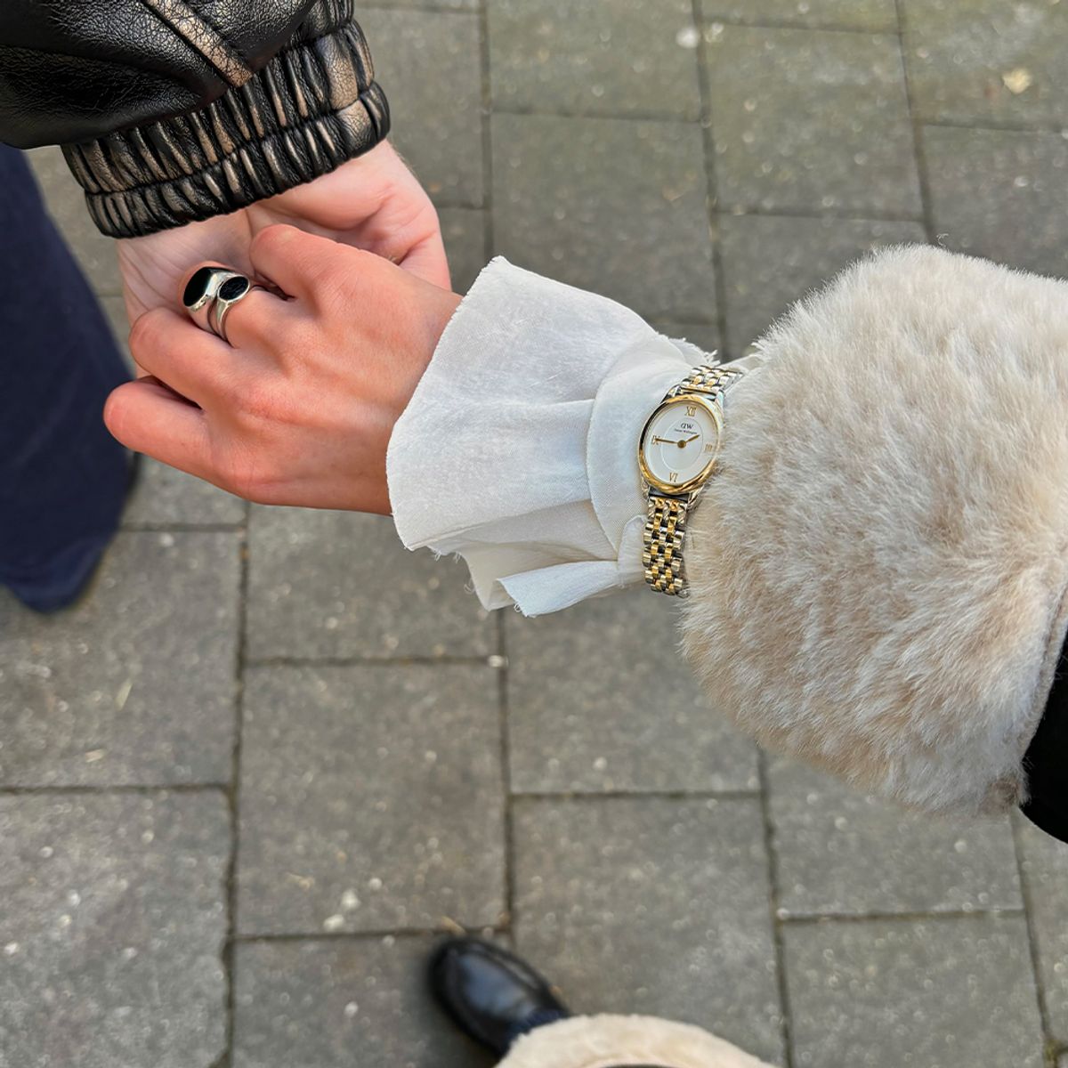 다니엘 웰링턴(DANIEL WELLINGTON) OPHELIA MINI TWO-TONE 투톤 메탈 데일리 여성손목시계