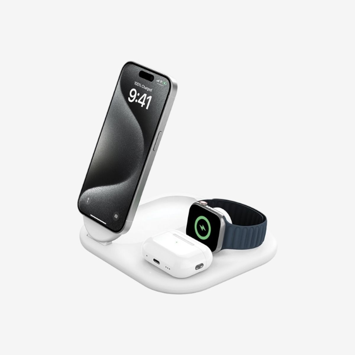 벨킨(BELKIN) Qi2 3in1 15W 마그네틱 폴더블 무선 충전기 WIZ029kr