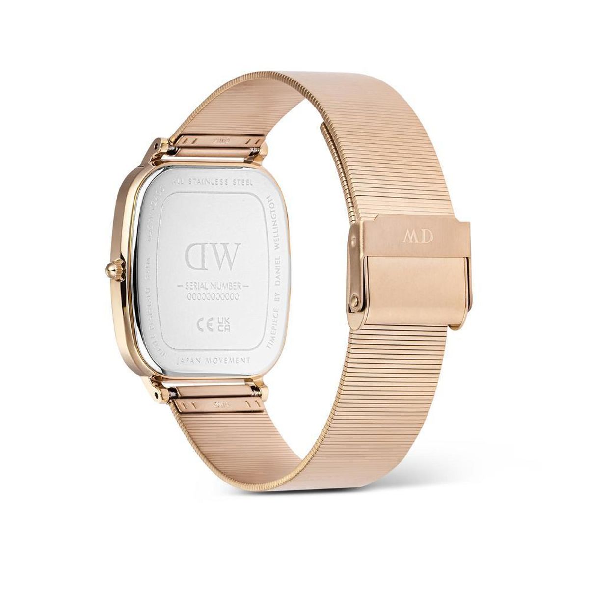 다니엘 웰링턴(DANIEL WELLINGTON) MARLON LINEN 로즈골드 와이어 메탈스트랩 아날로그 손목시계