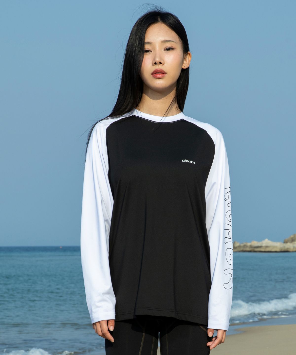 글랙(GLACK) GT144 두들 로고 롱슬리브 래쉬가드 (WHITE)