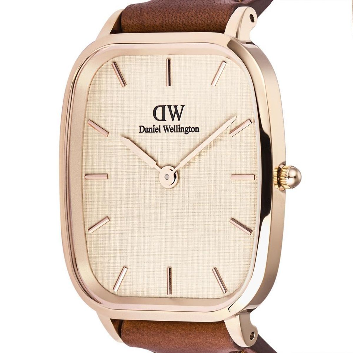 다니엘 웰링턴(DANIEL WELLINGTON) MARLON ST MAWES LINEN 로즈골드 브라운 레더워치