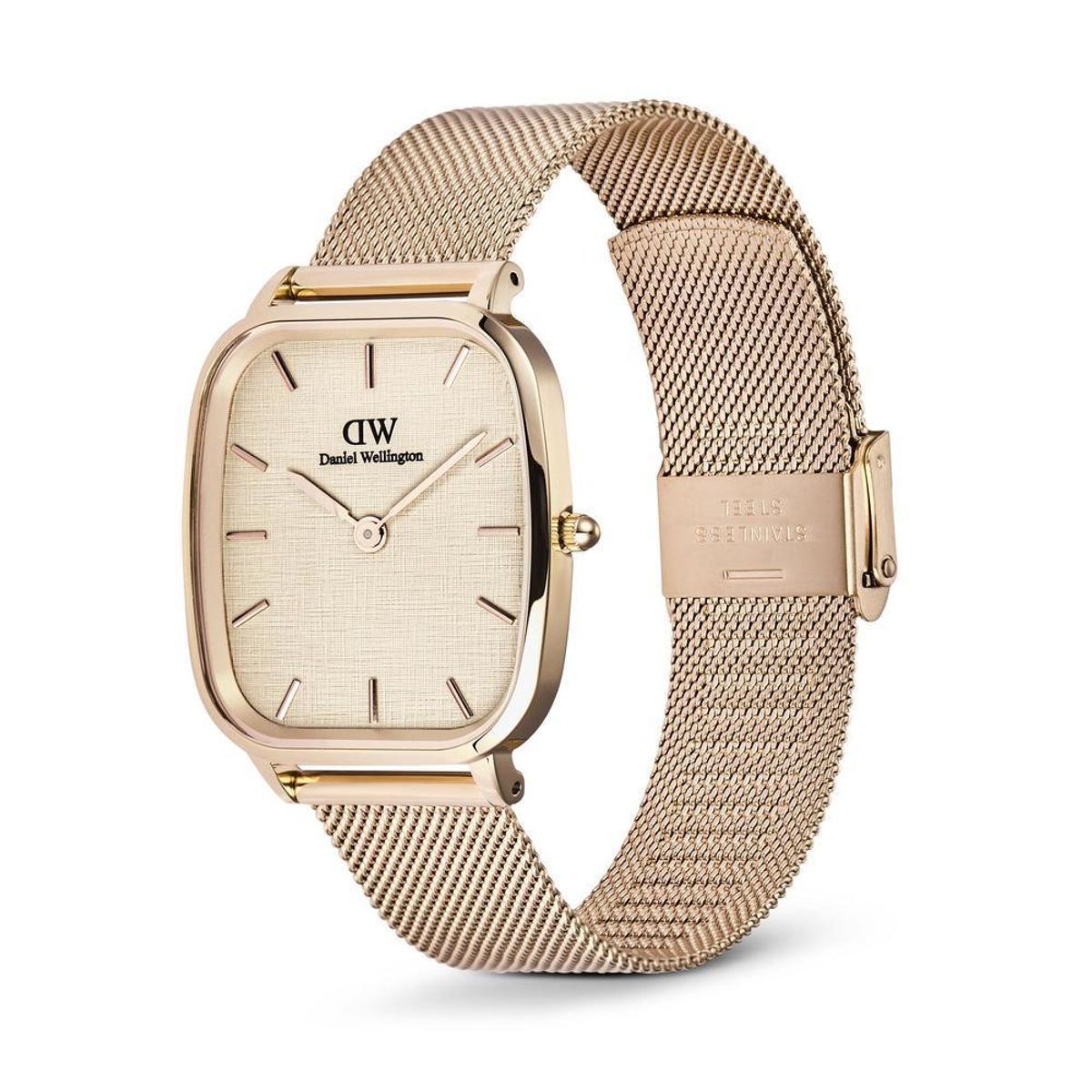 다니엘 웰링턴(DANIEL WELLINGTON) MARLON MELROSE LINEN 로즈골드 메시 손목시계