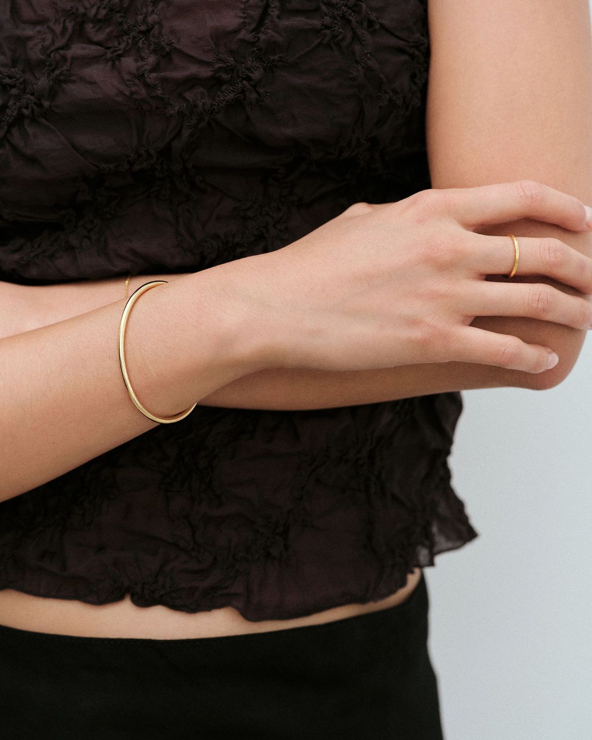 어나더레이어(ANOTHERLAYER) Basic Open Bangle (silver925)(2color)