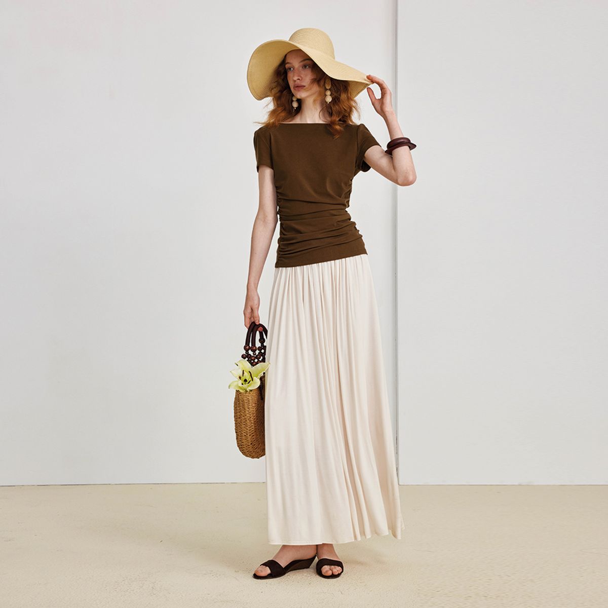 와이와이아이엠(YYIAM) YY_Elegance goddess pleated skirt_2color