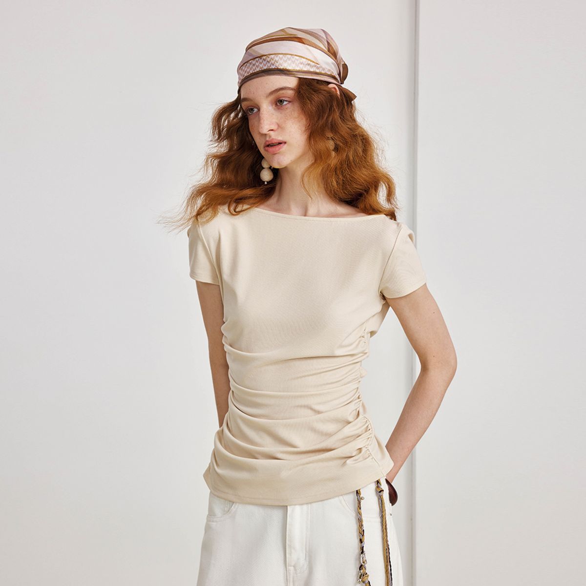 와이와이아이엠(YYIAM) YY_Pleated pure desire top_2color