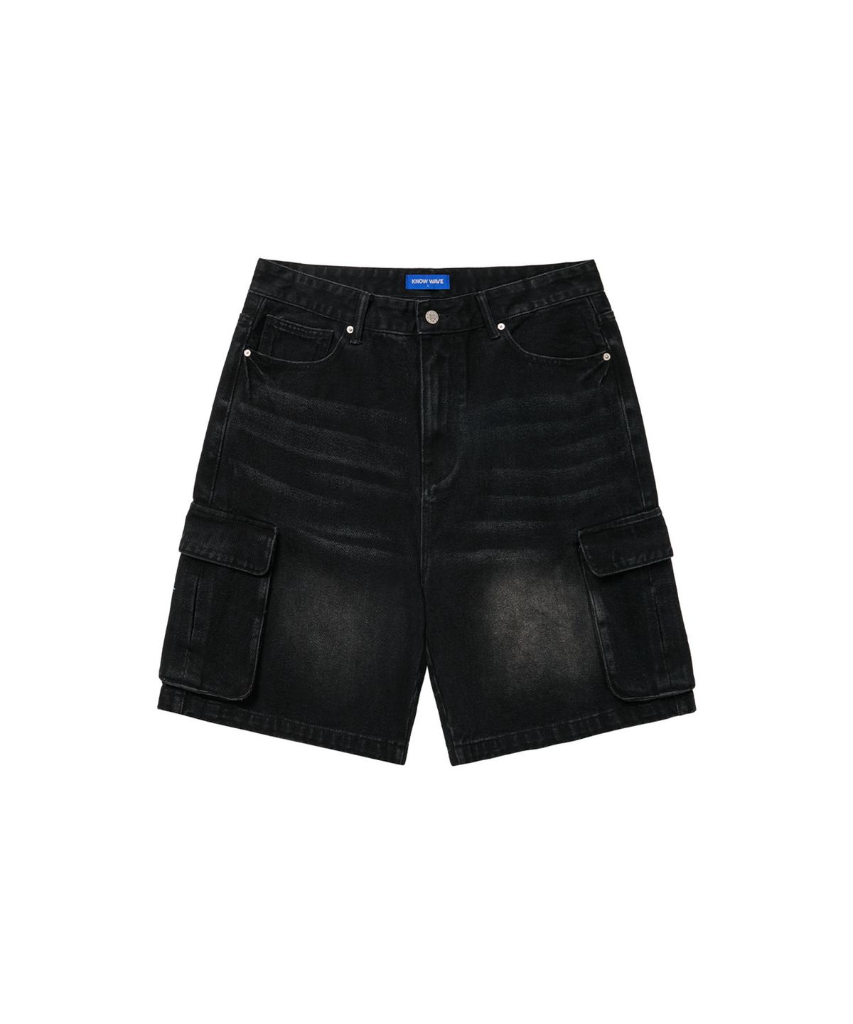 노우웨이브(KNOW WAVE) KNOW WAVE CARGO BERMUDA PANTS KNB25002BLK (BLACK)