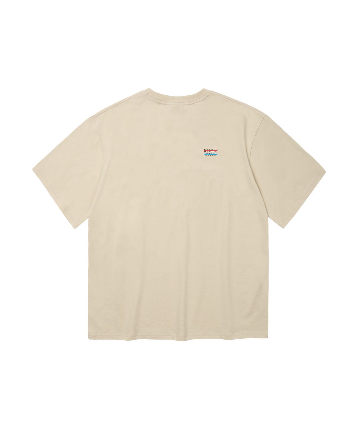 노우웨이브(KNOW WAVE) PATCH LOGO TEE KNT25006CRM (CREAM)