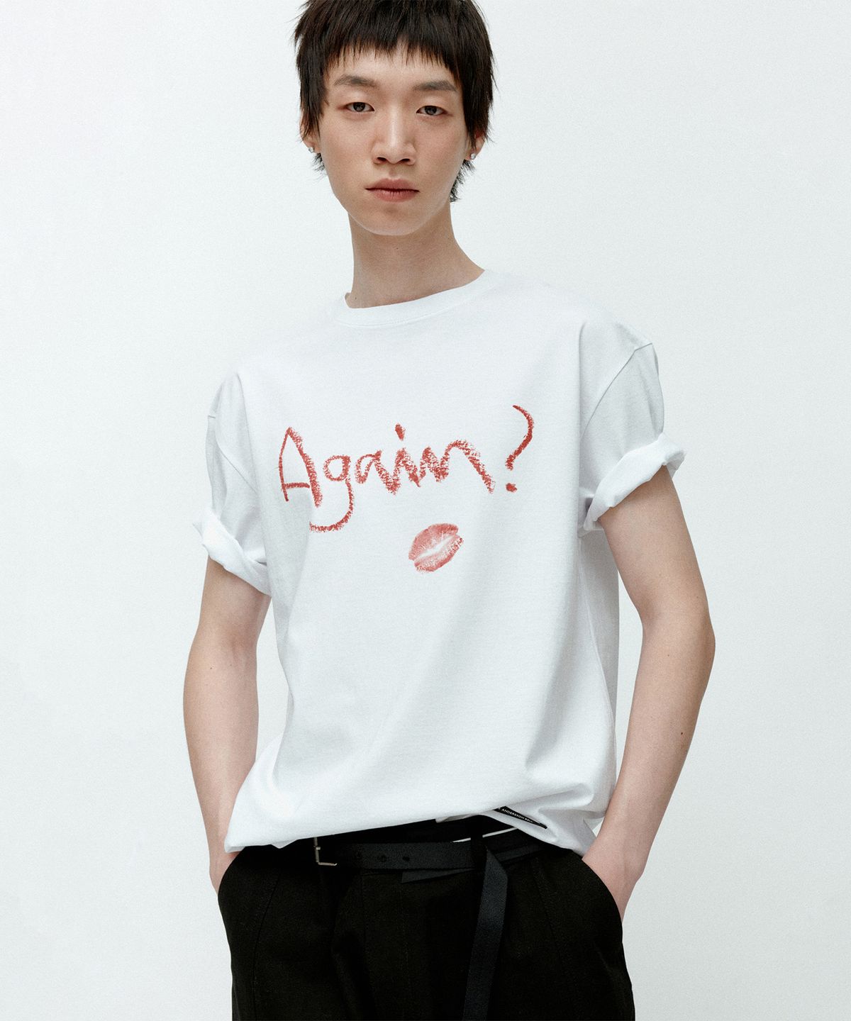 앤더슨벨(ADSB ANDERSSON BELL) (에센셜) 유니섹스 어게인 립 티셔츠 atb1406u(WHITE)